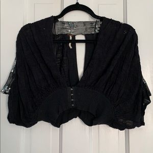 Cropped black free people top!